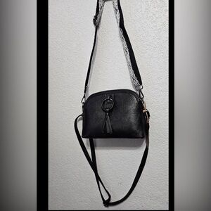 Sam & Hadley Mini Dome Crossbody Bag faux  vegan leather New